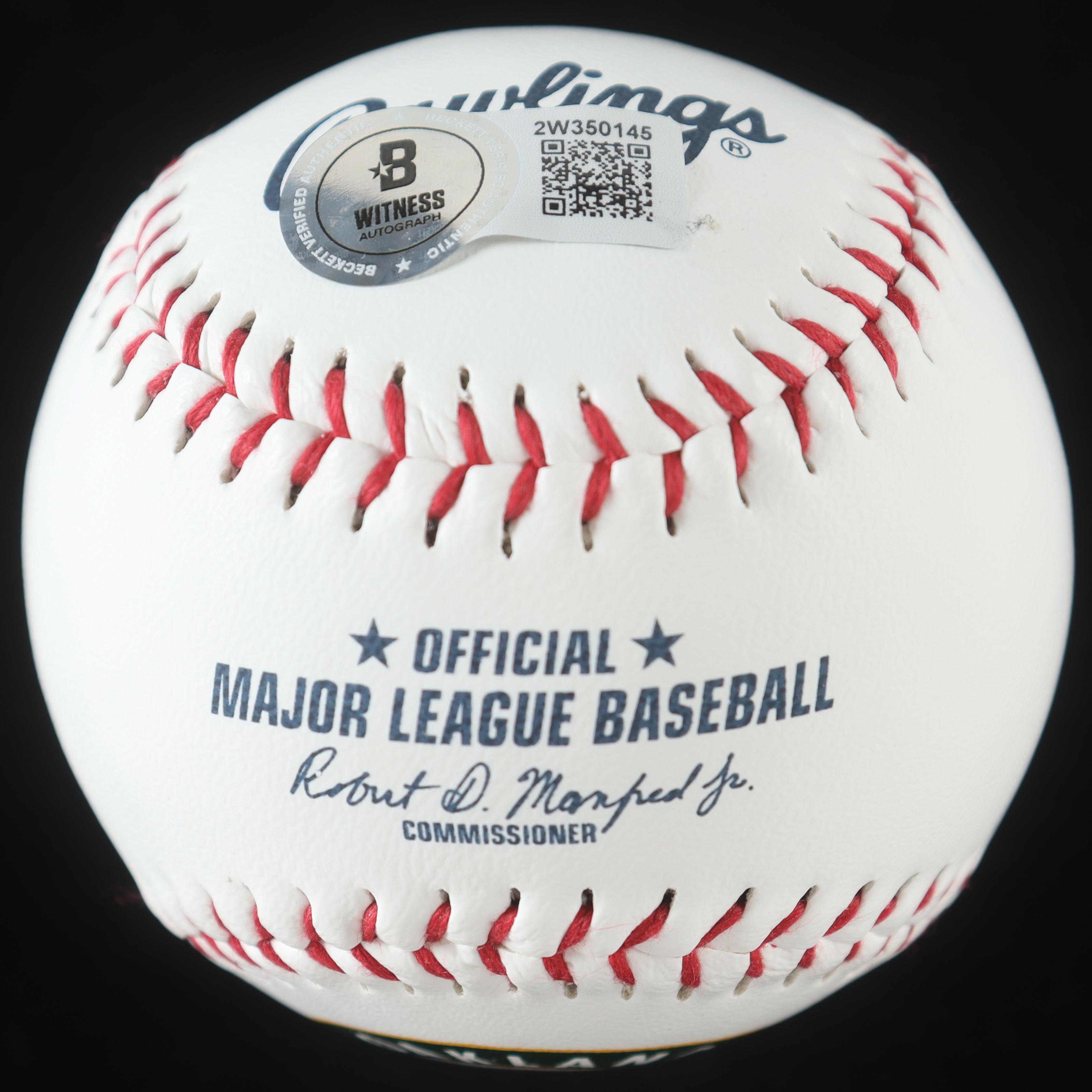 Jose Canseco Signed OML Oakland Athletics Logo Baseball (Beckett) at PristineAuction.com Jose Canseco Signed OML Oakland Athletics Logo Baseball (Beckett) at PristineAuction.com