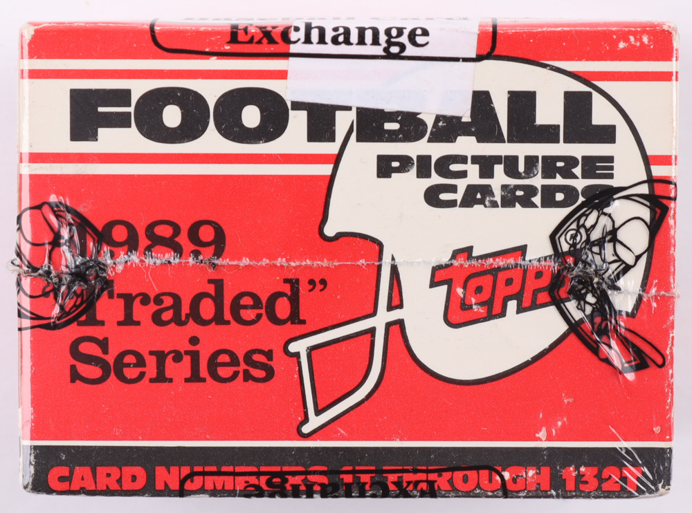 1989 Topps Football "Traded" Series Box With (132) Cards (BBCE) at PristineAuction.com 1989 Topps Football "Traded" Series Box With (132) Cards (BBCE) at PristineAuction.com