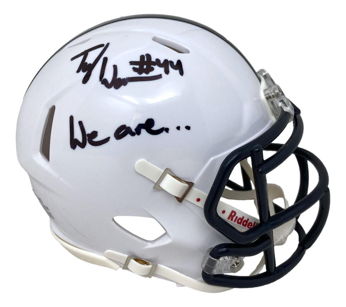 Ty Warren Signed Penn State Nittany Lions Speed Mini Helmet Inscribed "We Are" (JSA) at PristineAuction.com Ty Warren Signed Penn State Nittany Lions Speed Mini Helmet Inscribed "We Are" (JSA) at PristineAuction.com