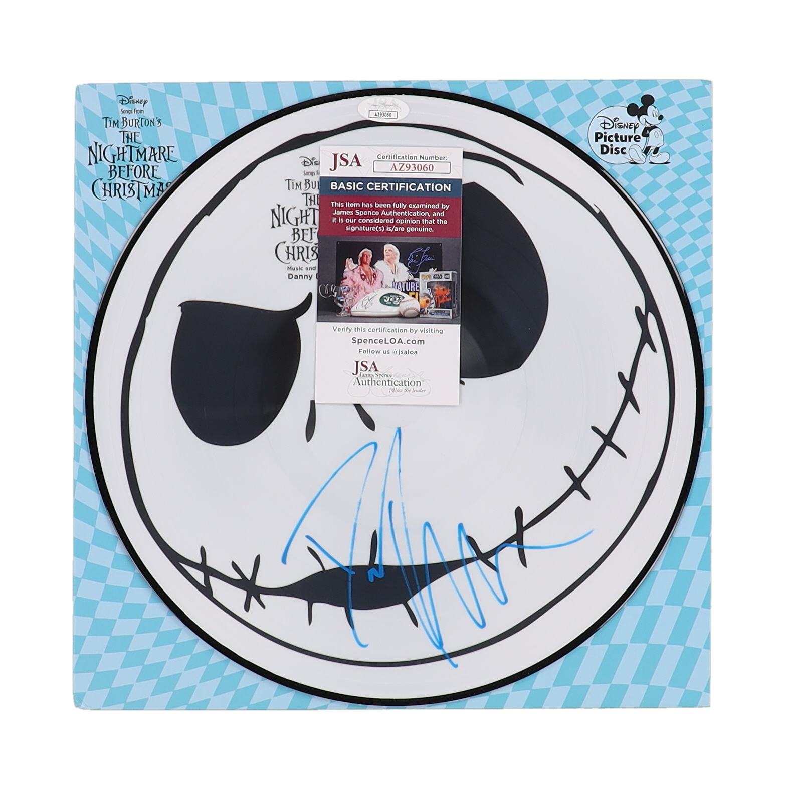 Danny Elfman Signed Disney Picture Disc "The Nightmare Before Christmas" Exclusive Vinyl Record Album Cover (JSA) at PristineAuction.com Danny Elfman Signed Disney Picture Disc "The Nightmare Before Christmas" Exclusive Vinyl Record Album Cover (JSA) at PristineAuction.com