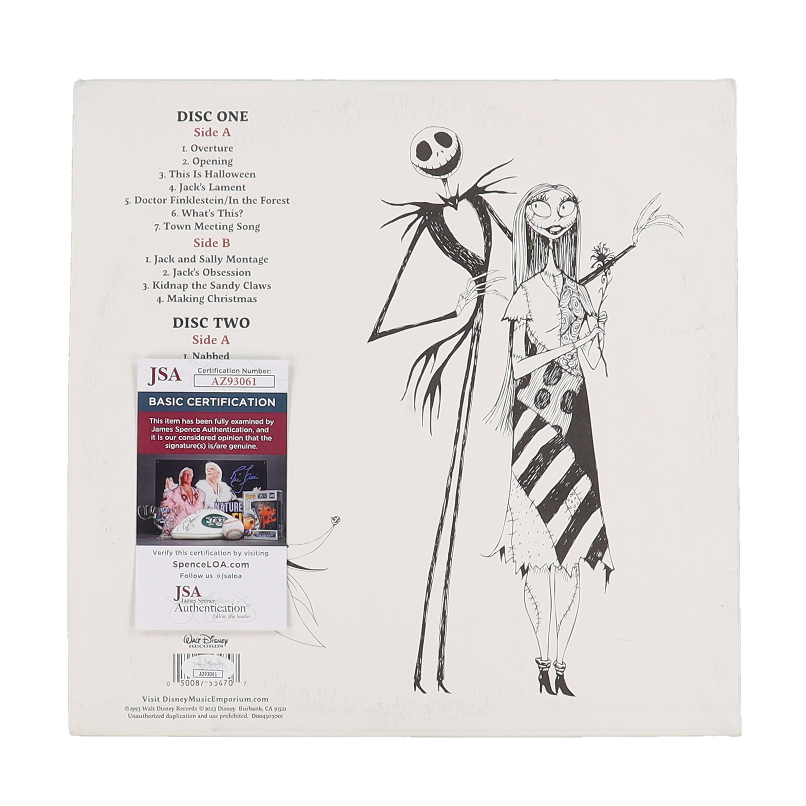 Danny Elfman Signed "The Nightmare Before Christmas" Vinyl Record Album Cover (JSA) at PristineAuction.com Danny Elfman Signed "The Nightmare Before Christmas" Vinyl Record Album Cover (JSA) at PristineAuction.com