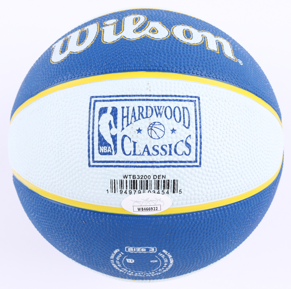 Alex English & Fat Lever Signed Nuggets Logo Mini Basketball Inscribed "HOF 97" (JSA) at PristineAuction.com Alex English & Fat Lever Signed Nuggets Logo Mini Basketball Inscribed "HOF 97" (JSA) at PristineAuction.com