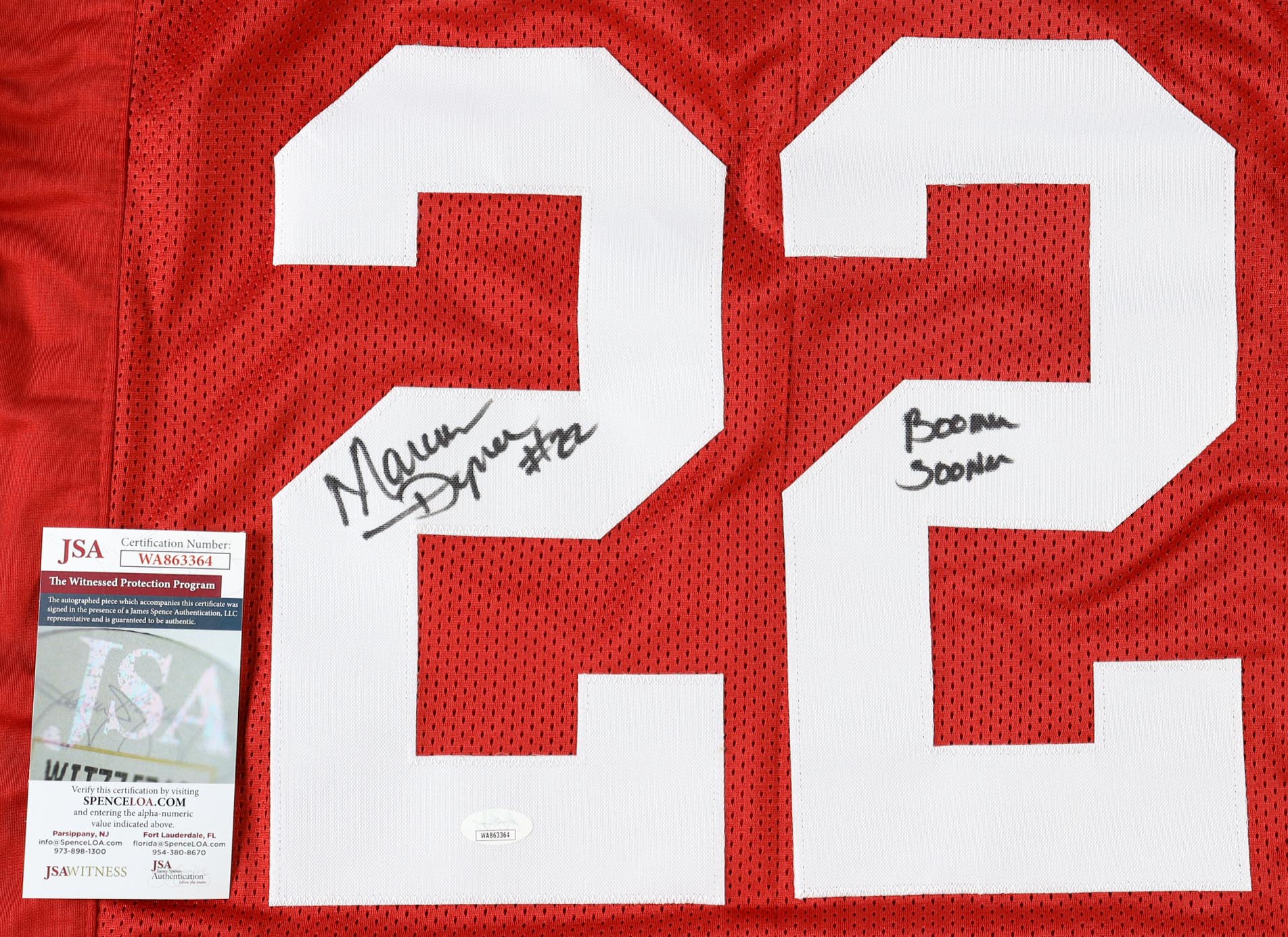 Marcus Dupree Signed Jersey Inscribed "Boomer Sooner" (JSA) at PristineAuction.com Marcus Dupree Signed Jersey Inscribed "Boomer Sooner" (JSA) at PristineAuction.com
