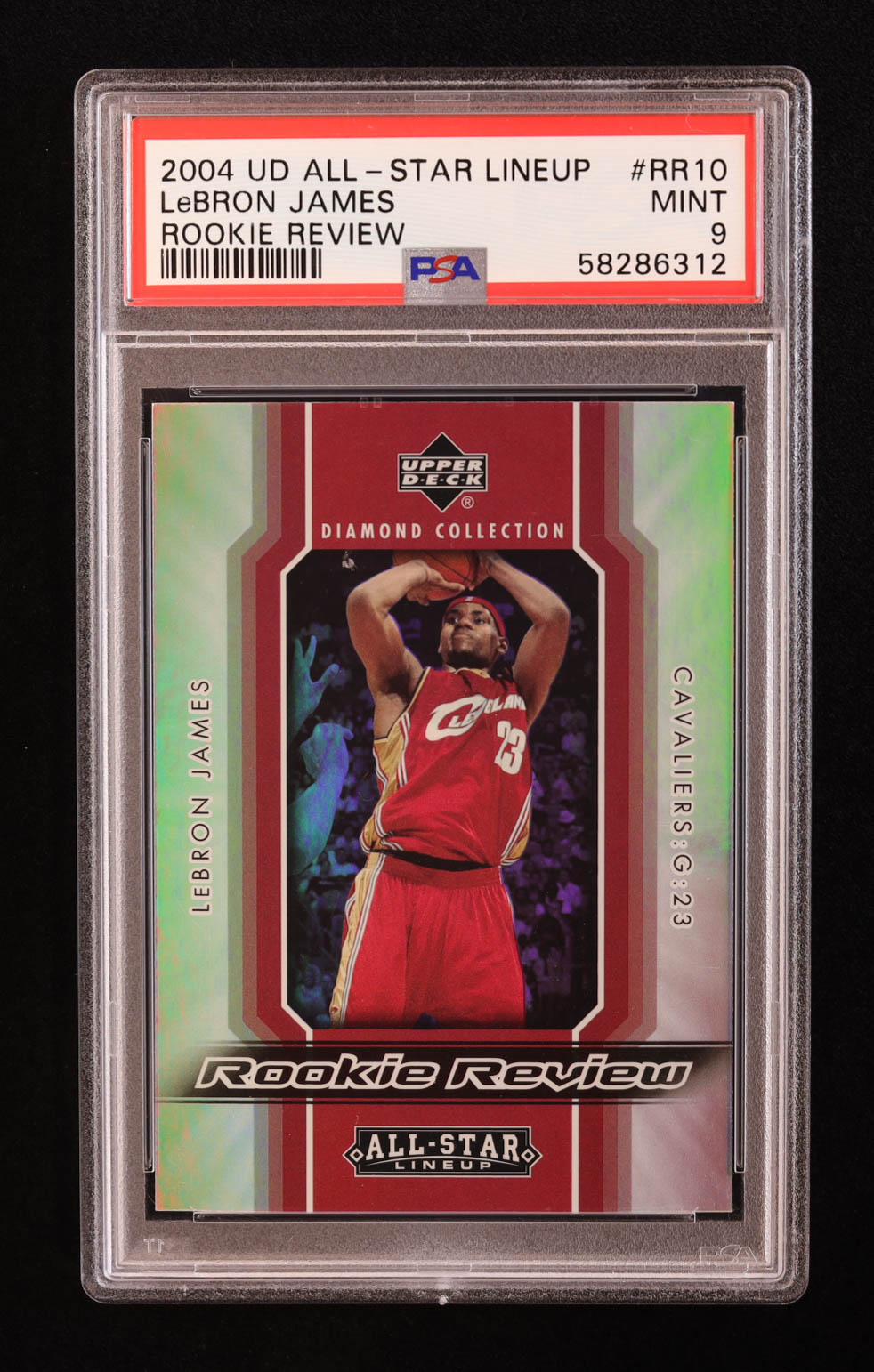 LeBron James 2004-05 UD All-Star Lineup Rookie Review #RR10 (PSA 9) at PristineAuction.com LeBron James 2004-05 UD All-Star Lineup Rookie Review #RR10 (PSA 9) at PristineAuction.com