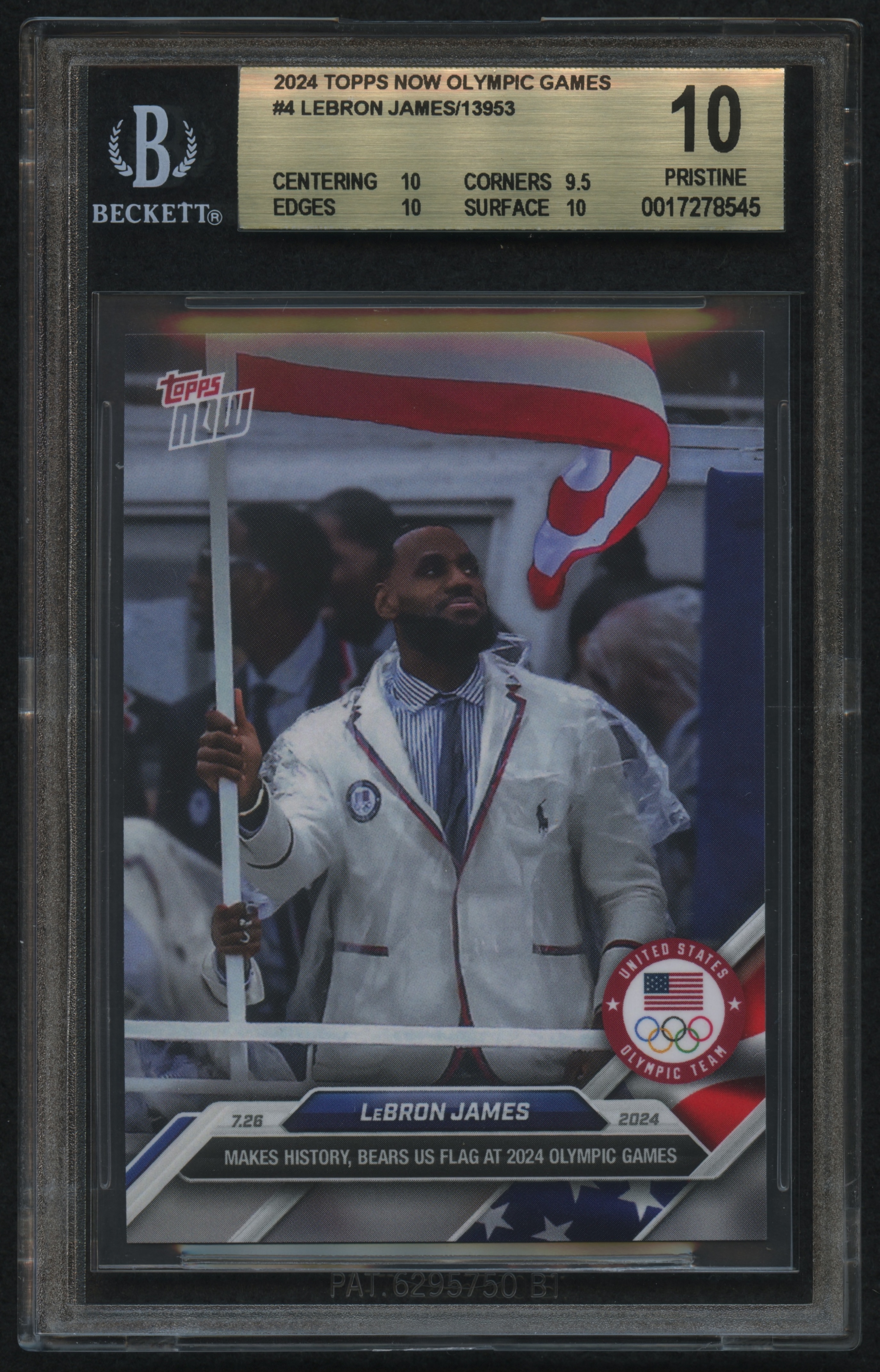 LeBron James 2024 Topps Now | Olympic Games | Team USA #4 (BGS 10) at PristineAuction.com LeBron James 2024 Topps Now | Olympic Games | Team USA #4 (BGS 10) at PristineAuction.com