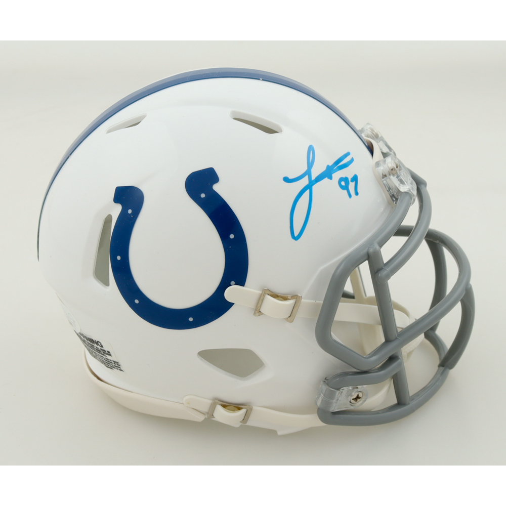 Laiatu Latu Signed Colts Speed Mini Helmet (JSA) at PristineAuction.com