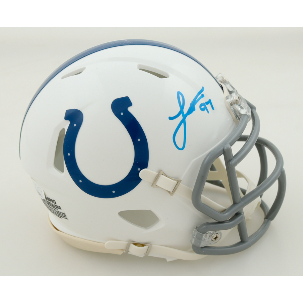 Laiatu Latu Signed Colts Speed Mini Helmet (JSA) at PristineAuction.com