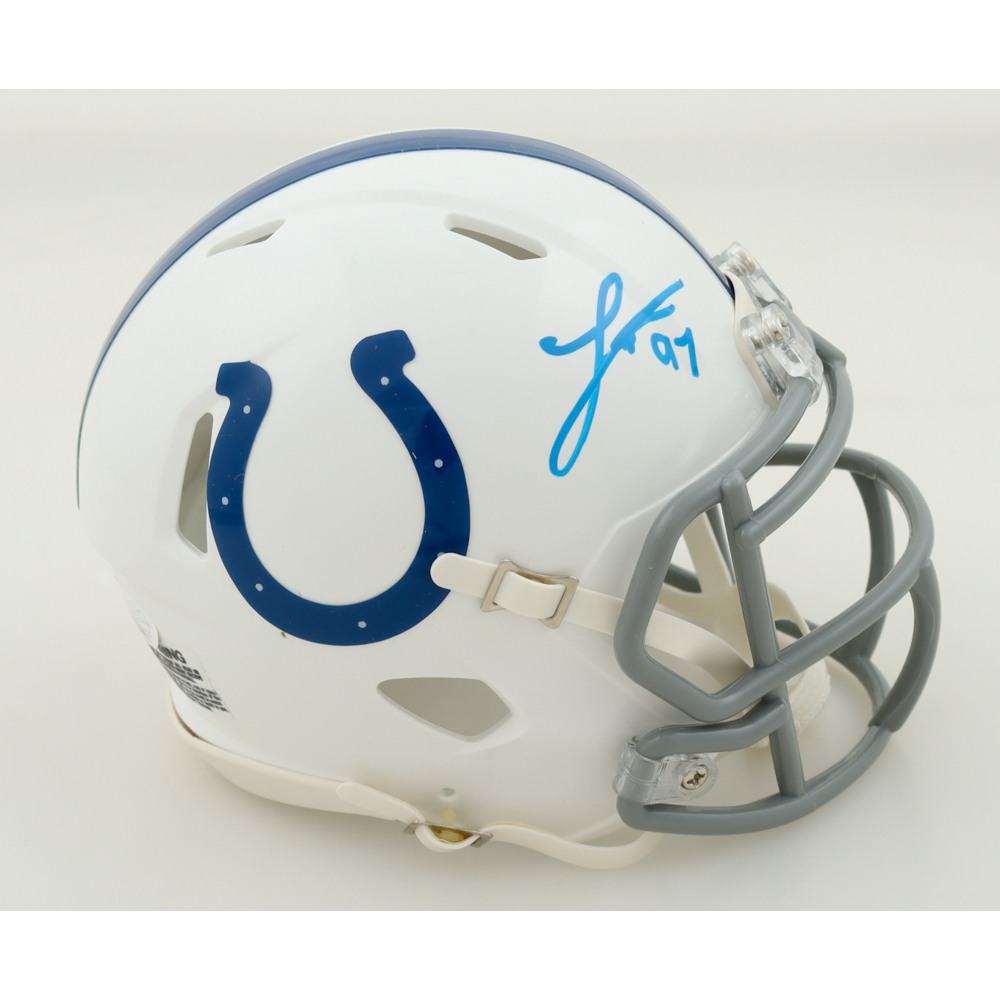 Laiatu Latu Signed Colts Speed Mini Helmet (JSA) at PristineAuction.com