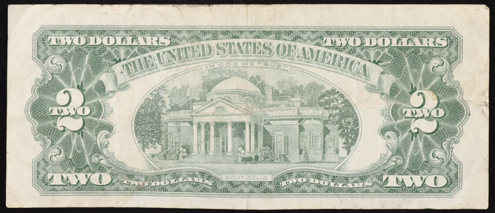 1963 United States $2 Two Dollar Red Seal Legal Tender Banknote at PristineAuction.com 1963 United States $2 Two Dollar Red Seal Legal Tender Banknote at PristineAuction.com