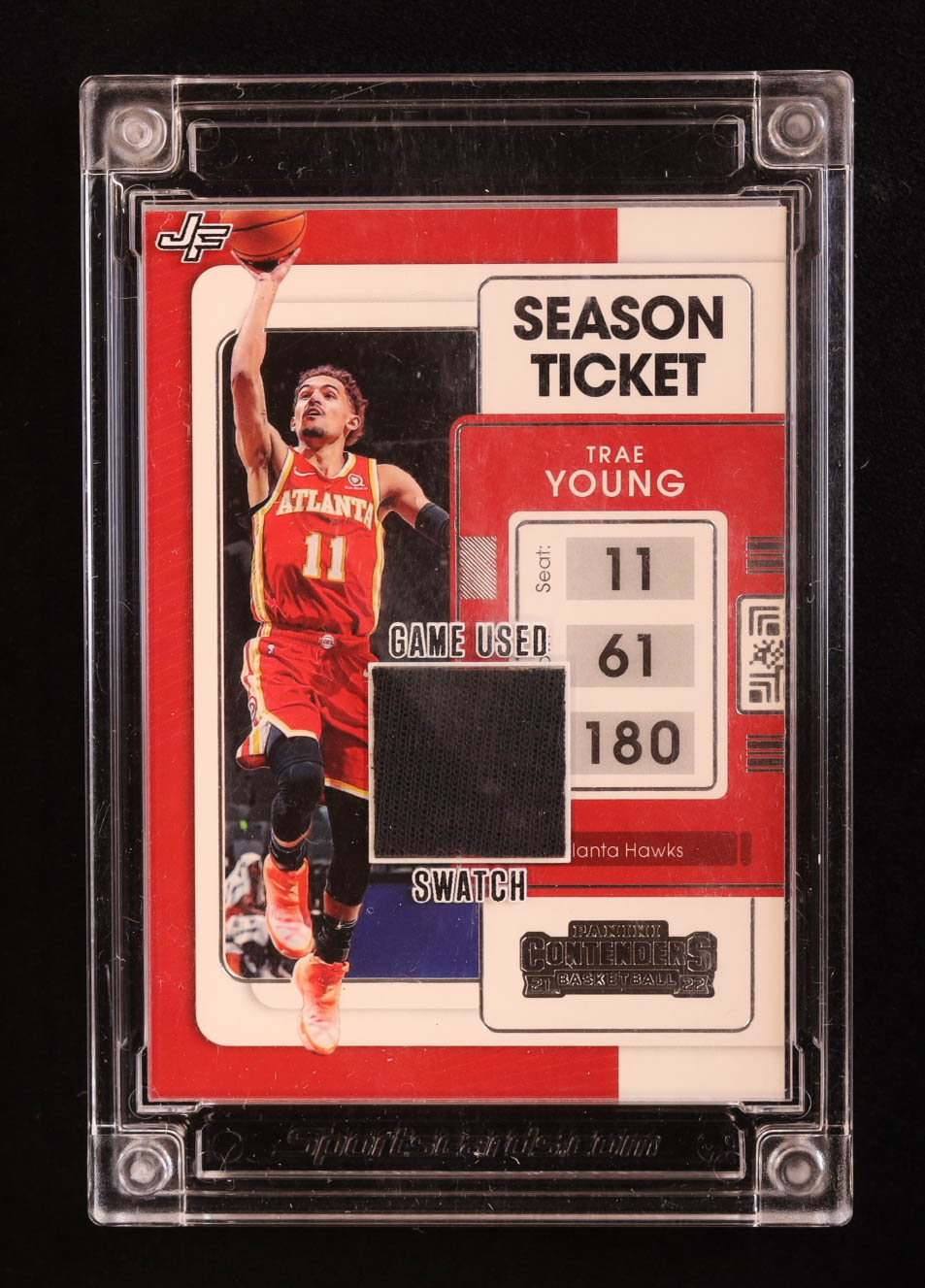 Trae Young 2022 Jersey Fusion Game Used Swatch #TY222P at PristineAuction.com Trae Young 2022 Jersey Fusion Game Used Swatch #TY222P at PristineAuction.com