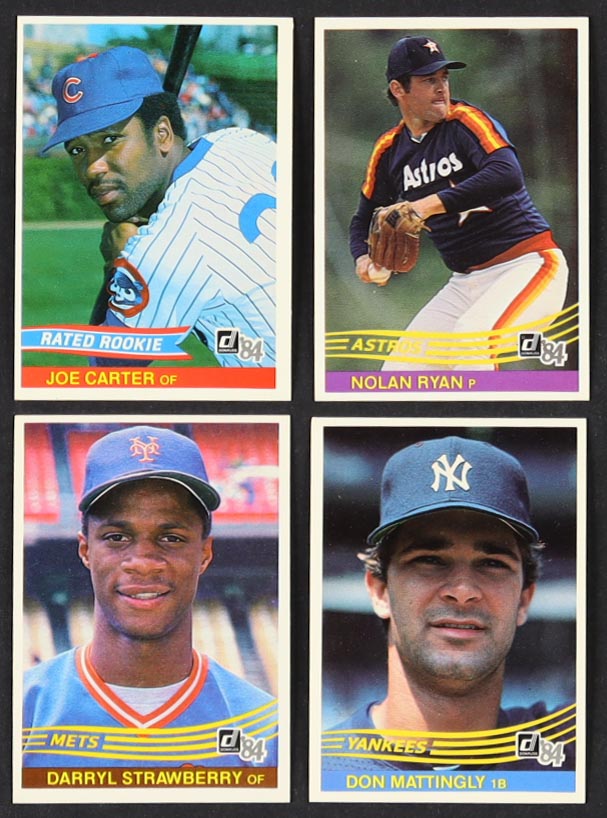 1984 Donruss Baseball Complete Set of (660) Cards with Joe Carter #41, Don Mattingly #248, Nolan Ryan #60, Darryl Strawberry #68 at PristineAuction.com 1984 Donruss Baseball Complete Set of (660) Cards with Joe Carter #41, Don Mattingly #248, Nolan Ryan #60, Darryl Strawberry #68 at PristineAuction.com