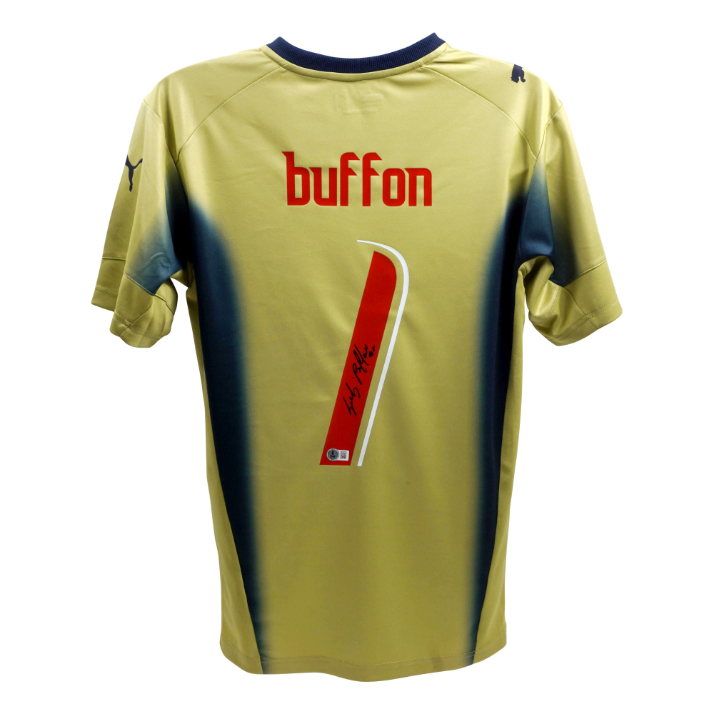 Maillot De Foot Signé Gianluigi Buffon Encadré - Certification Beckett AFTAL PROOF JERSEY