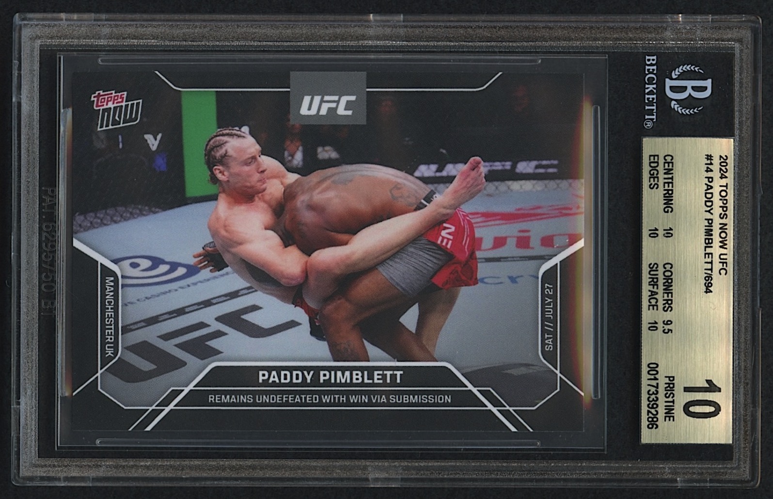 Paddy Pimblett 2024 Topps Now UFC #14 (BGS 10) at PristineAuction.com Paddy Pimblett 2024 Topps Now UFC #14 (BGS 10) at PristineAuction.com