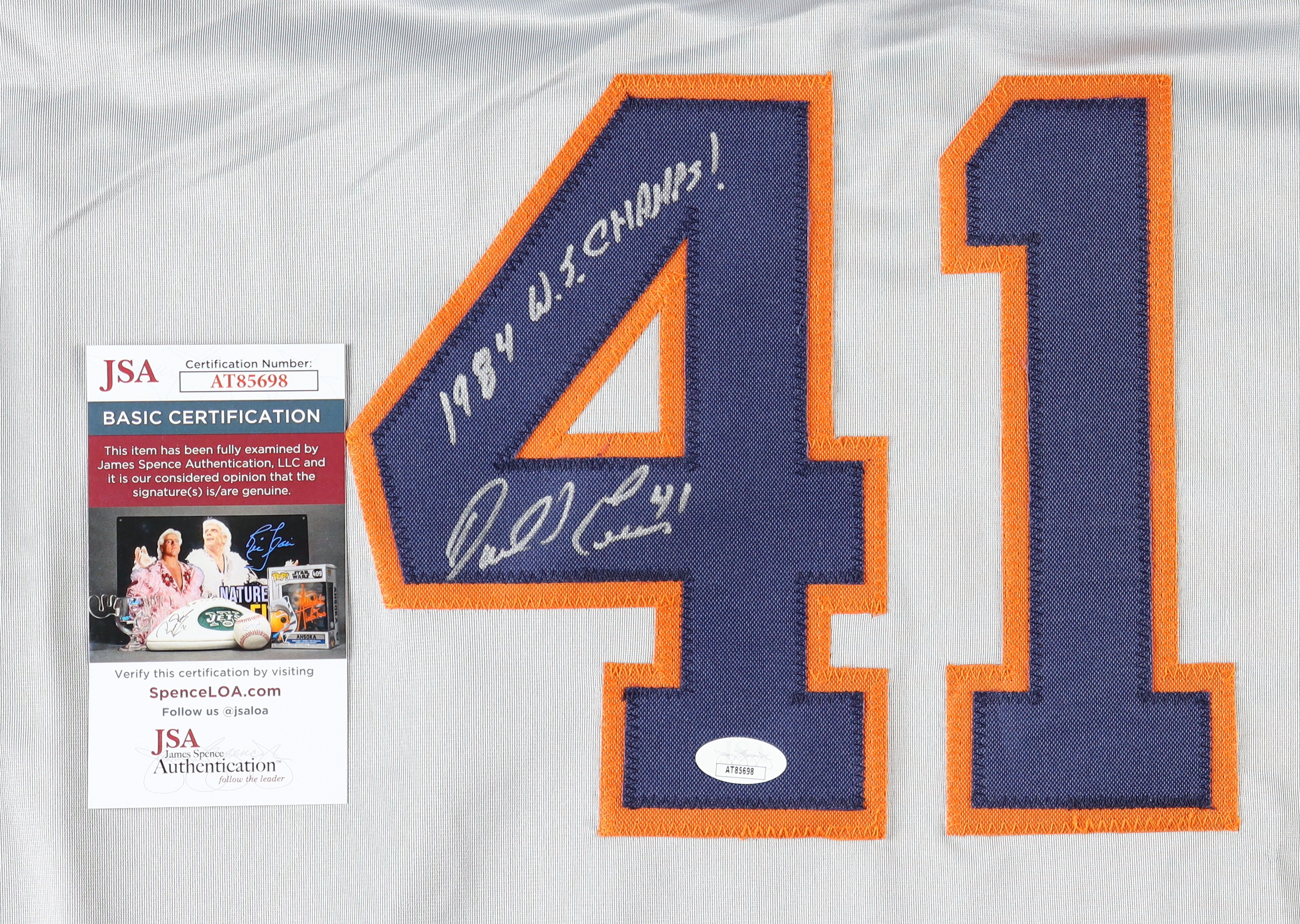 Darrell Evans Signed Jersey Inscribed "1984 W.S. Champs!" (JSA) at PristineAuction.com Darrell Evans Signed Jersey Inscribed "1984 W.S. Champs!" (JSA) at PristineAuction.com