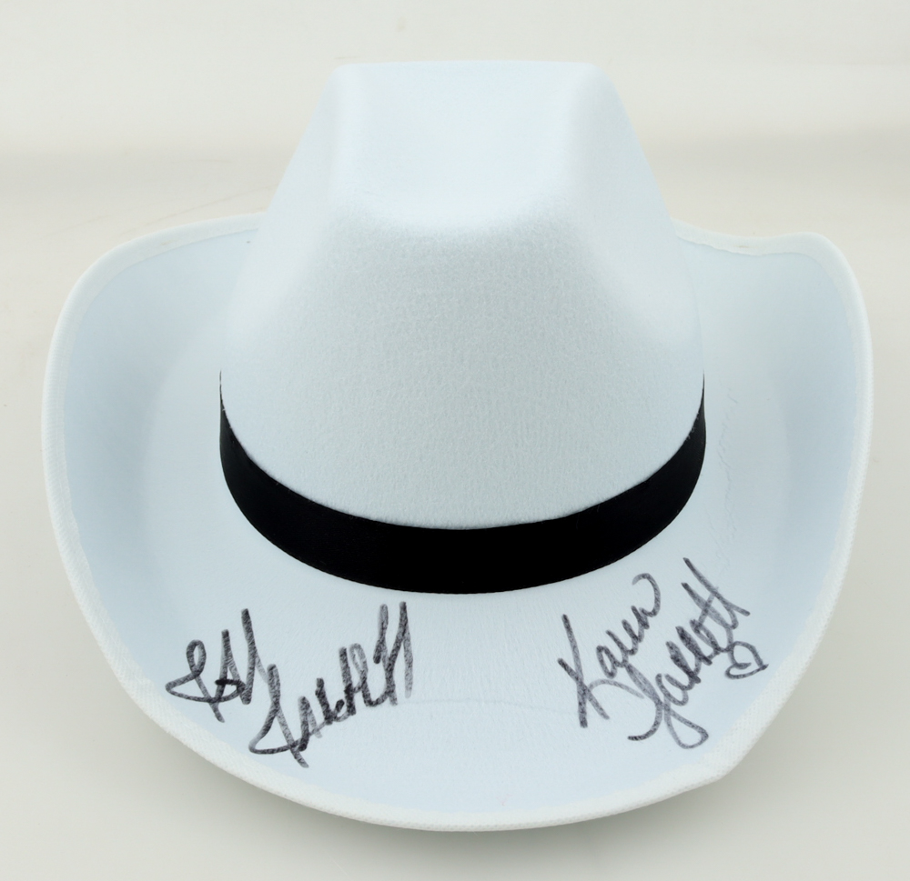 Jeff Jarrett & Karen Jarrett Signed Cowboy Hat (JSA) at PristineAuction.com Jeff Jarrett & Karen Jarrett Signed Cowboy Hat (JSA) at PristineAuction.com