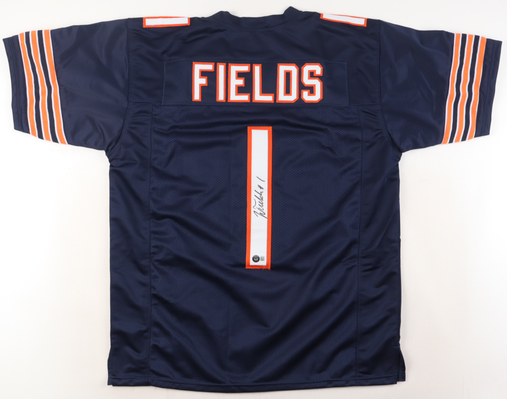 Justin Fields Signed Jersey (Beckett) at PristineAuction.com Justin Fields Signed Jersey (Beckett) at PristineAuction.com
