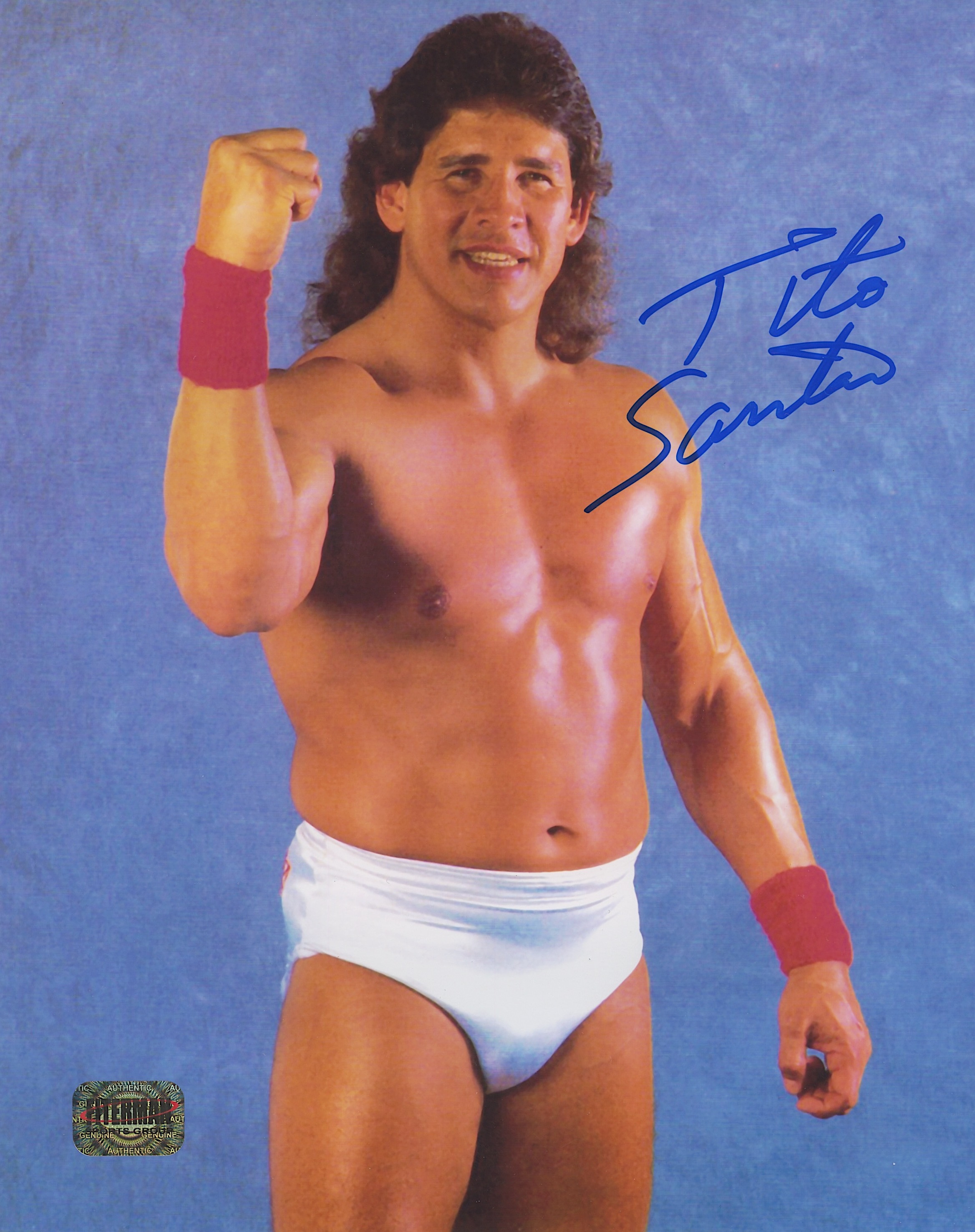 Tito Santana Signed WWE 8x10 Photo (Fiterman Hologram) at PristineAuction.com Tito Santana Signed WWE 8x10 Photo (Fiterman Hologram) at PristineAuction.com