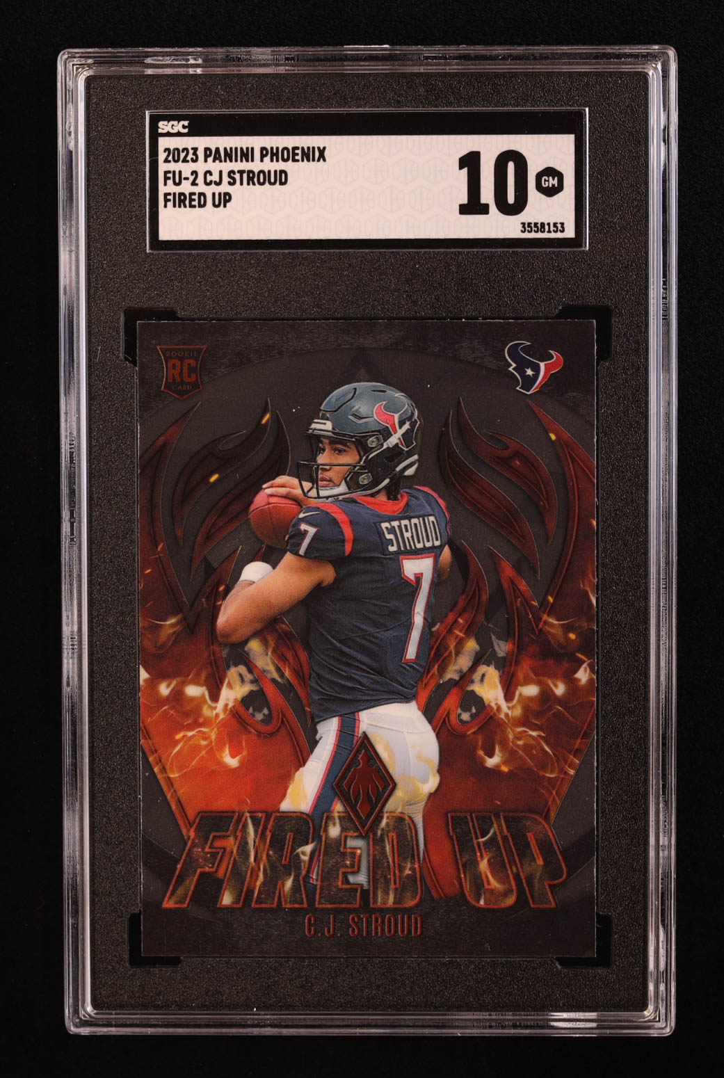 CJ Stroud 2023 Panini Phoenix Fired Up #2 RC (SGC 10) at PristineAuction.com CJ Stroud 2023 Panini Phoenix Fired Up #2 RC (SGC 10) at PristineAuction.com