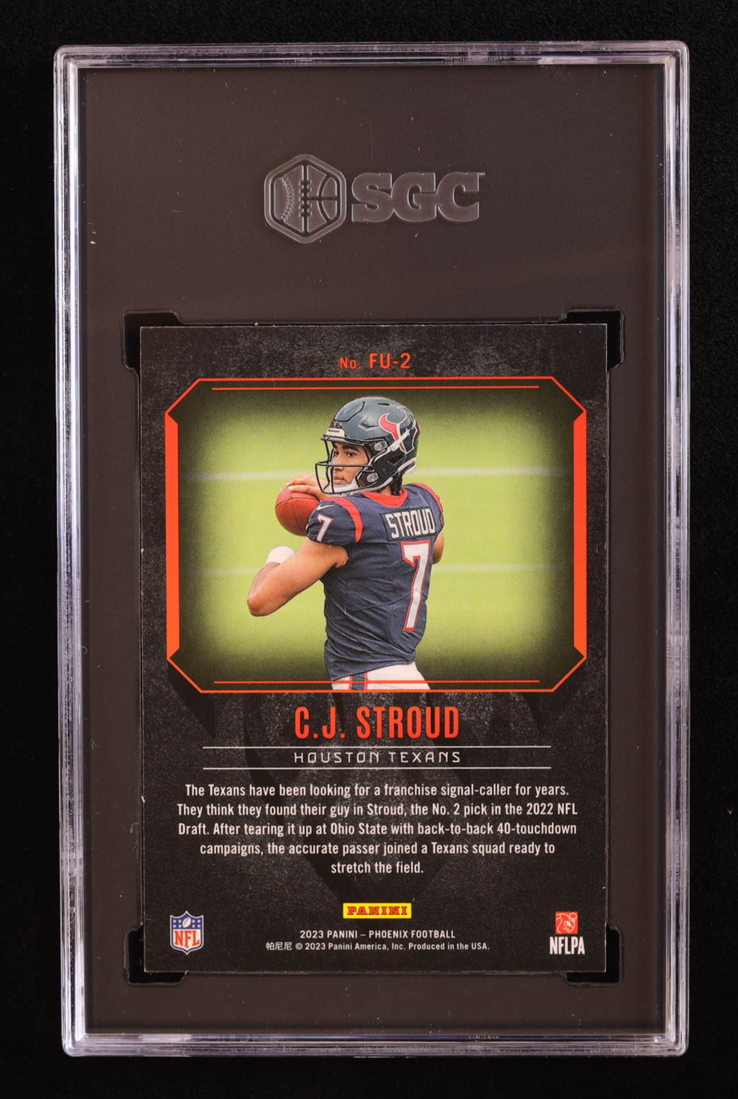 CJ Stroud 2023 Panini Phoenix Fired Up #2 RC (SGC 10) at PristineAuction.com CJ Stroud 2023 Panini Phoenix Fired Up #2 RC (SGC 10) at PristineAuction.com