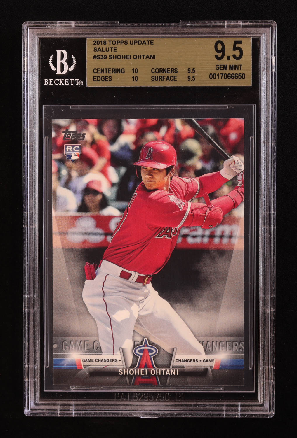 Shohei Ohtani 2018 Topps Update Salute #S39 RC (BGS 9.5) at PristineAuction.com Shohei Ohtani 2018 Topps Update Salute #S39 RC (BGS 9.5) at PristineAuction.com