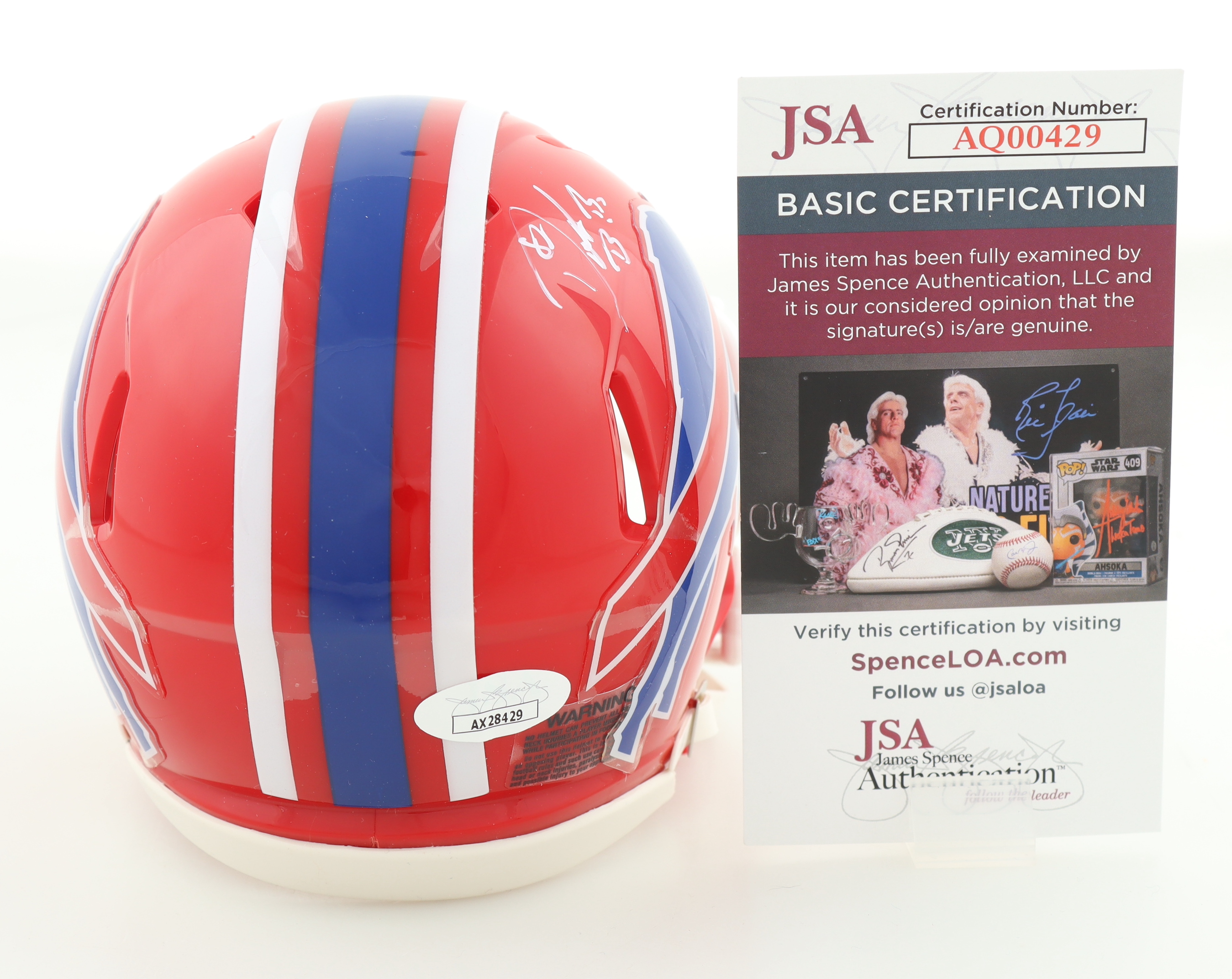 Don Beebe Signed Bills Speed Mini Helmet (JSA) at PristineAuction.com Don Beebe Signed Bills Speed Mini Helmet (JSA) at PristineAuction.com
