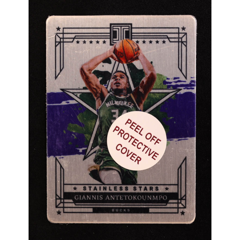 Giannis Antetokounmpo 2023-24 Panini Impeccable Stainless Stars Blue #2 #29/49 at PristineAuction.com