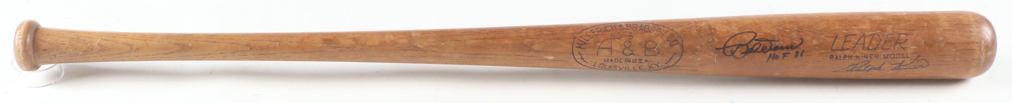 Bobby Doerr & Ralph Kiner Signed Louisville Slugger Hillerich & Bradsby Player Model Baseball Bat Inscribed "HOF 86" (JSA) at PristineAuction.com Bobby Doerr & Ralph Kiner Signed Louisville Slugger Hillerich & Bradsby Player Model Baseball Bat Inscribed "HOF 86" (JSA) at PristineAuction.com
