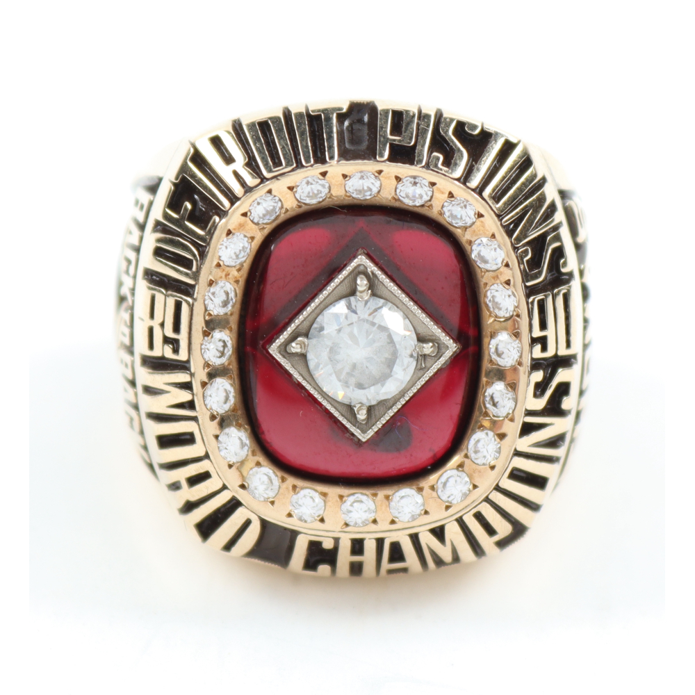 Saleman Rind 1990 Detroit Pistons NBA World Champions 10k Gold Isiah Thomas Salesman ...