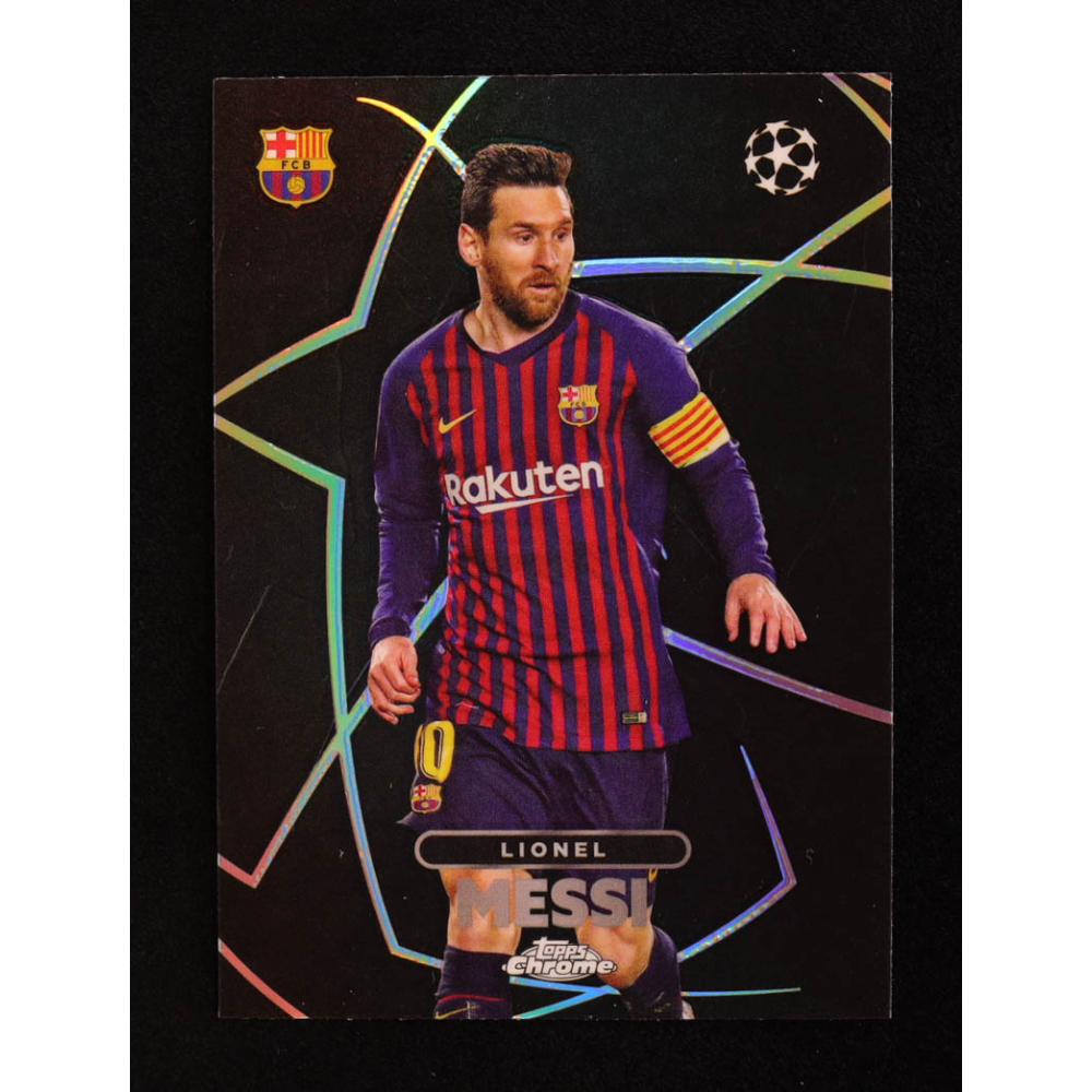 Lionel Messi 2023-24 Topps Chrome UEFA Club Competitions Shadow Etch #BE4 at PristineAuction.com