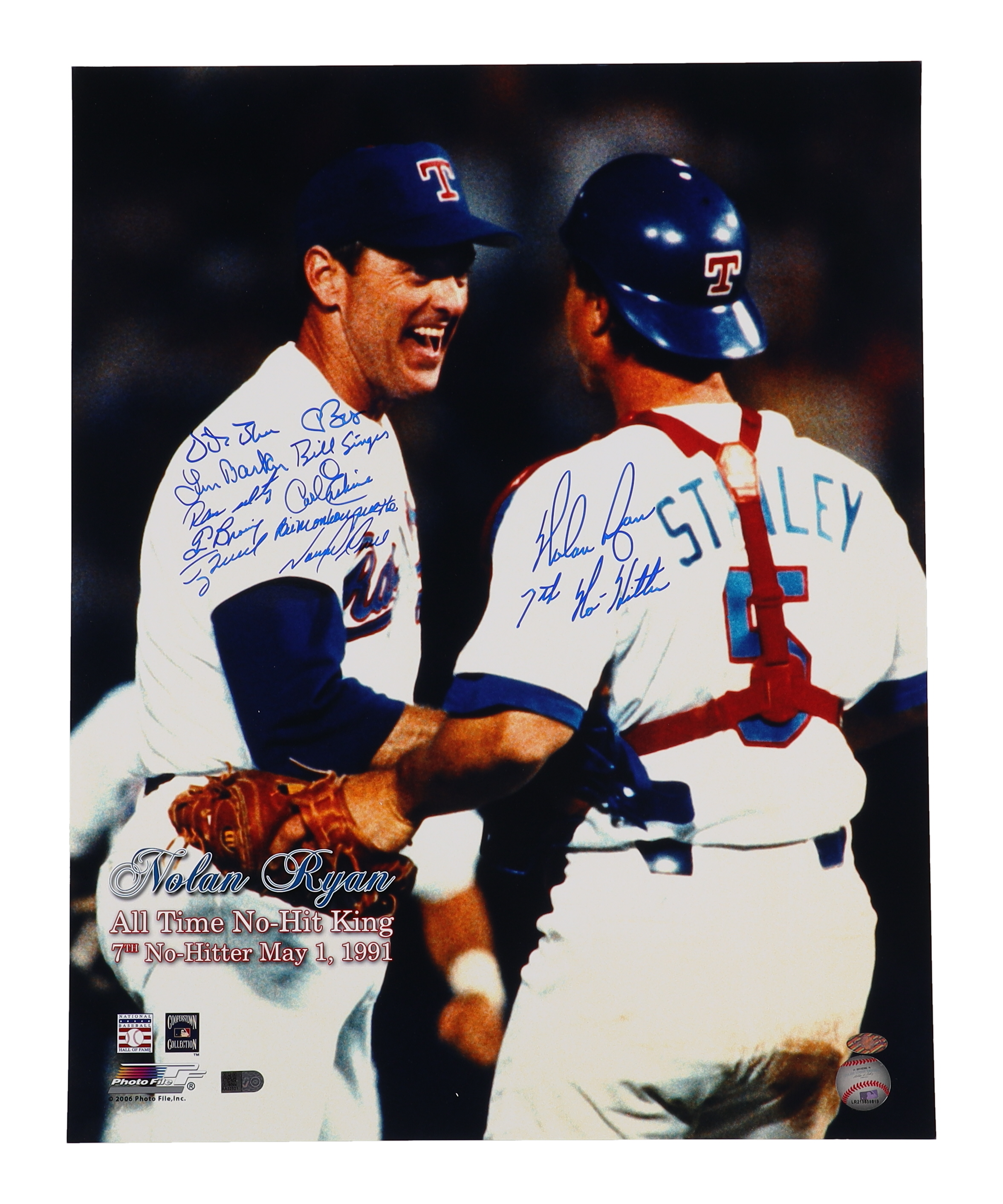 Nolan Ryan's 7th No-Hitter 16x20 Photo Signed by (11) with Nolan Ryan, Vida Blue, Carl Erskine, Terry Mulholland Inscribed "7th No-Hitter" (AIV & Ryan) at PristineAuction.com Nolan Ryan's 7th No-Hitter 16x20 Photo Signed by (11) with Nolan Ryan, Vida Blue, Carl Erskine, Terry Mulholland Inscribed "7th No-Hitter" (AIV & Ryan) at PristineAuction.com