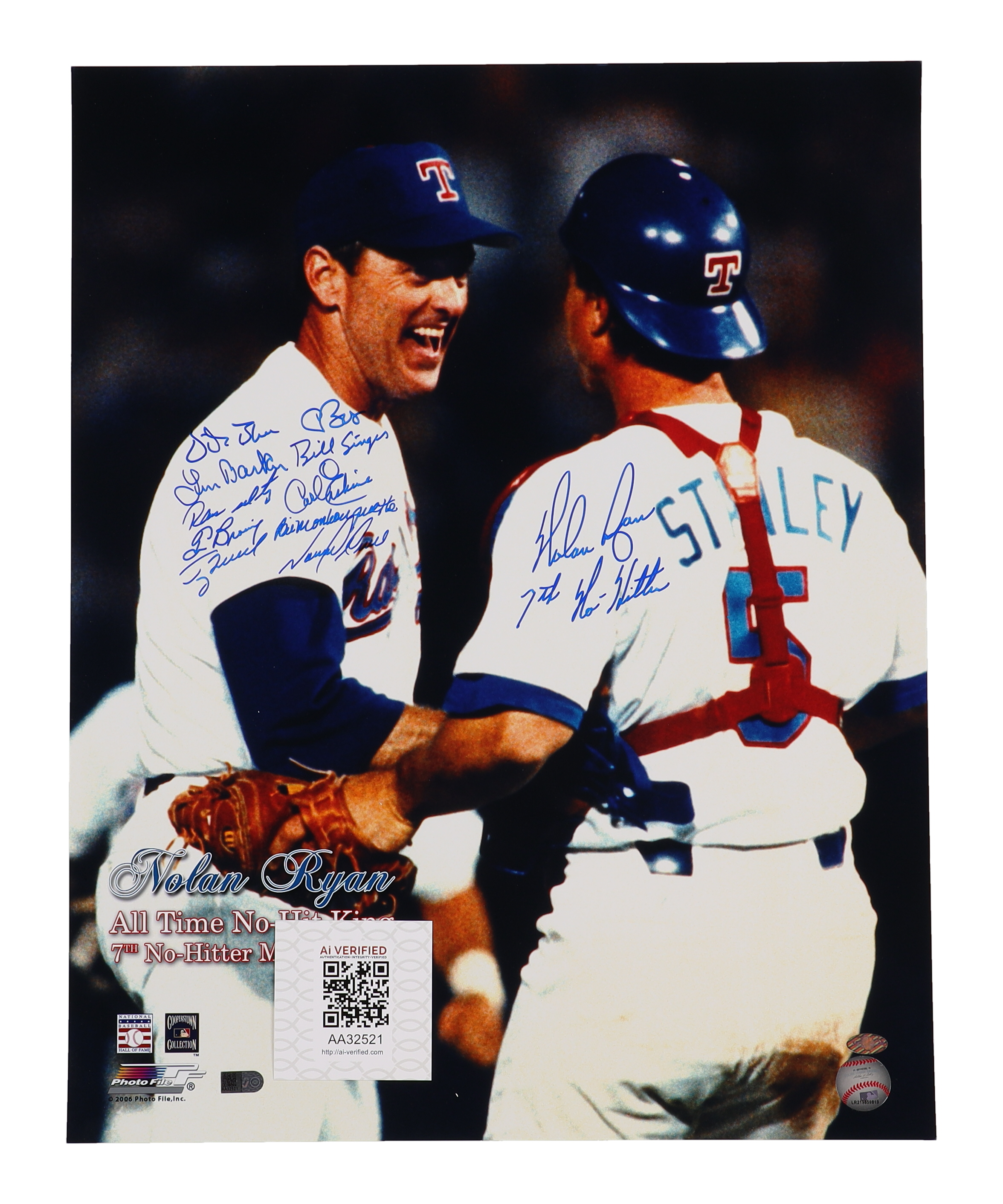 Nolan Ryan's 7th No-Hitter 16x20 Photo Signed by (11) with Nolan Ryan, Vida Blue, Carl Erskine, Terry Mulholland Inscribed "7th No-Hitter" (AIV & Ryan) at PristineAuction.com Nolan Ryan's 7th No-Hitter 16x20 Photo Signed by (11) with Nolan Ryan, Vida Blue, Carl Erskine, Terry Mulholland Inscribed "7th No-Hitter" (AIV & Ryan) at PristineAuction.com