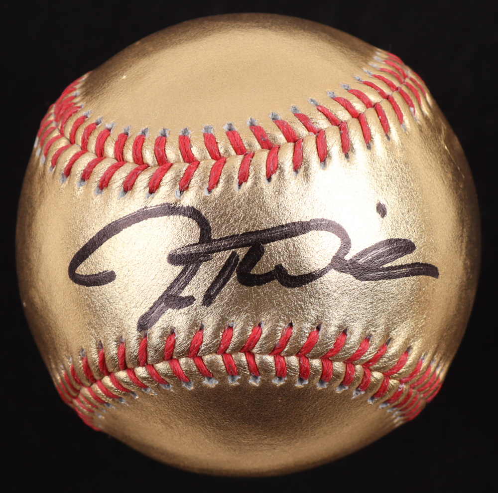 Jesse Winker Signed Gold Leather OML Baseball (Beckett & USA SM) at PristineAuction.com Jesse Winker Signed Gold Leather OML Baseball (Beckett & USA SM) at PristineAuction.com