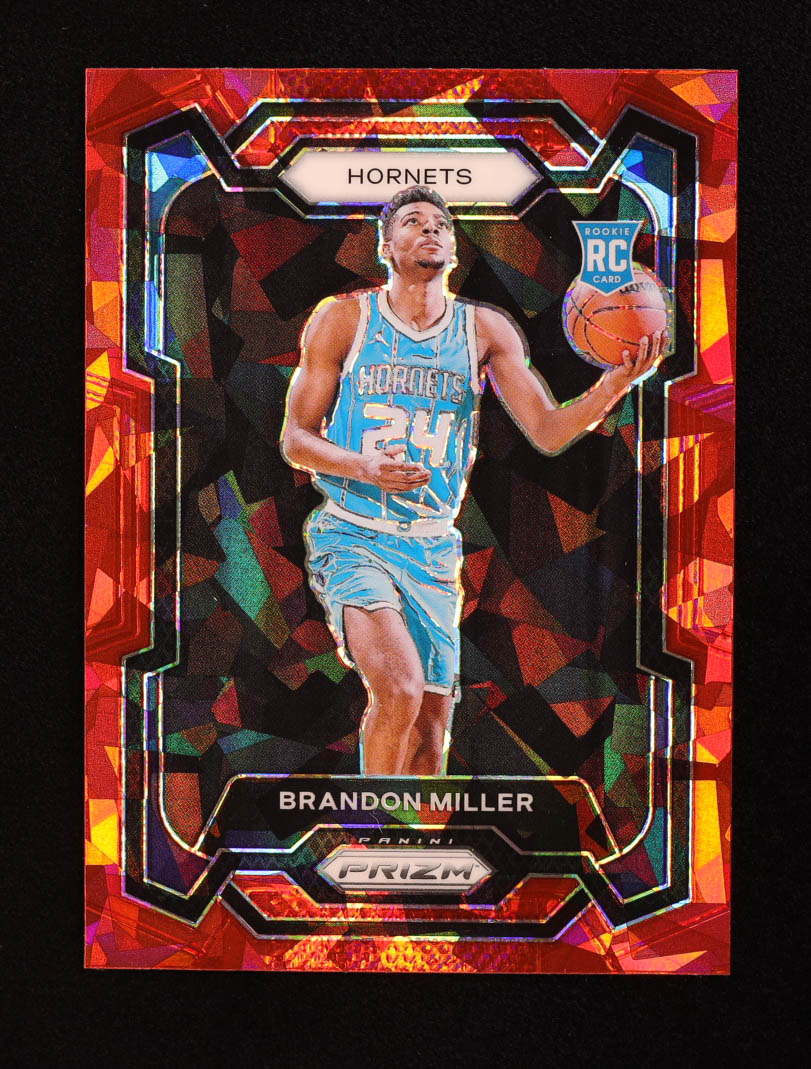 Brandon Miller 2023-24 Panini Prizm Prizms Red Ice #152 RC at PristineAuction.com Brandon Miller 2023-24 Panini Prizm Prizms Red Ice #152 RC at PristineAuction.com