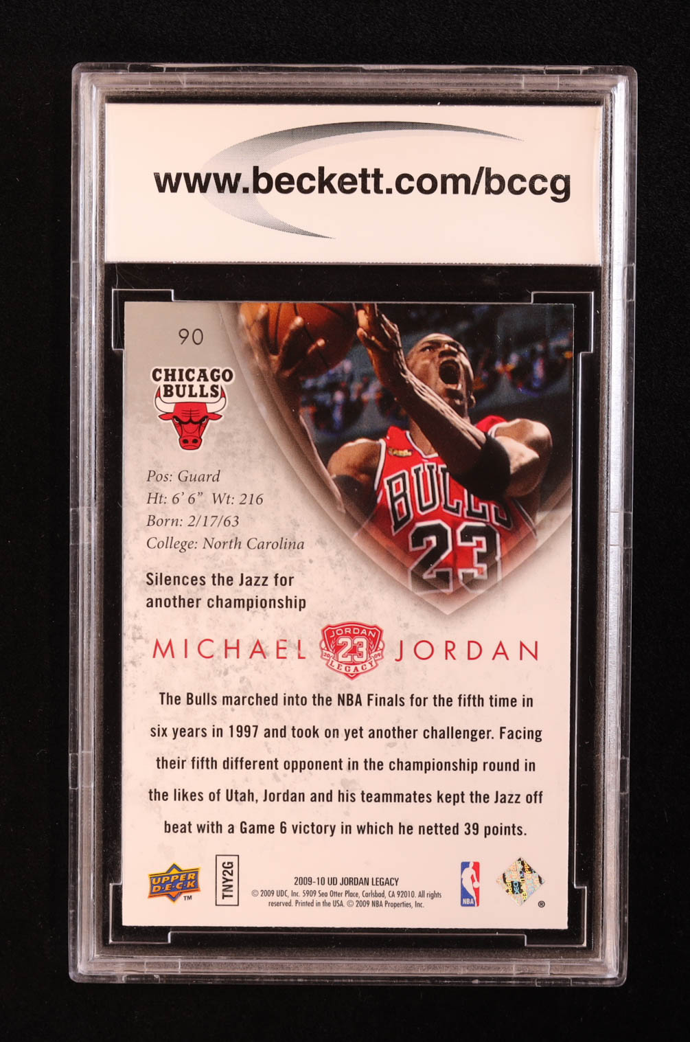 Michael Jordan 2009-10 Upper Deck Michael Jordan Legacy Collection Gold #90 (BCCG 10) at PristineAuction.com Michael Jordan 2009-10 Upper Deck Michael Jordan Legacy Collection Gold #90 (BCCG 10) at PristineAuction.com