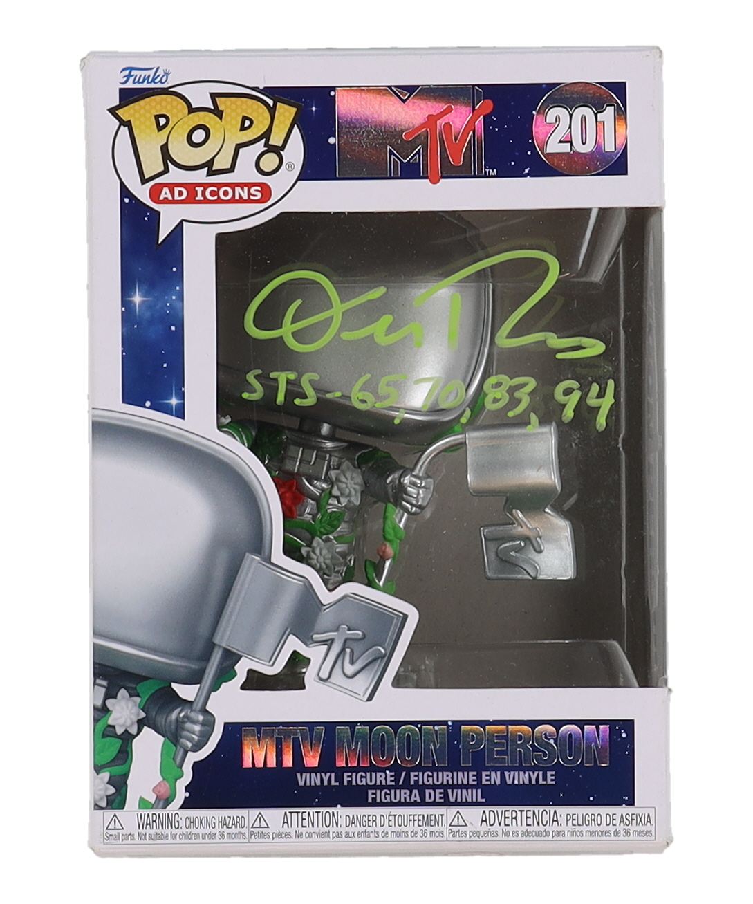 Donald A. Thomas Signed "MTV" #201 MTV Moon Person Funko Pop! Vinyl Figure Inscribed "STS-65, 70, 83, 94" (Beckett) at PristineAuction.com Donald A. Thomas Signed "MTV" #201 MTV Moon Person Funko Pop! Vinyl Figure Inscribed "STS-65, 70, 83, 94" (Beckett) at PristineAuction.com