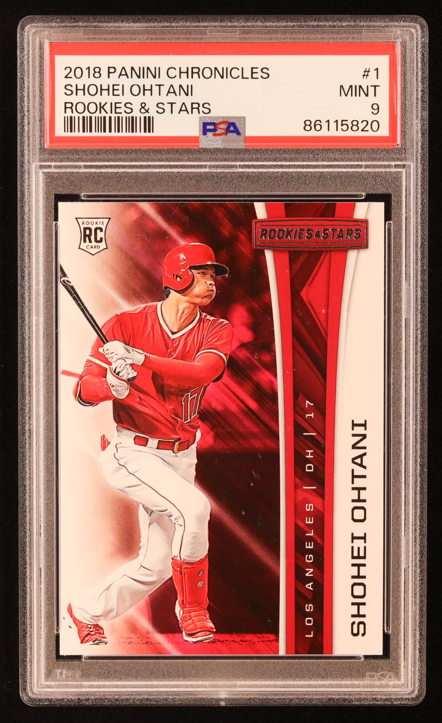 Shohei Ohtani 2018 Rookies and Stars #1 RC (PSA 9) at PristineAuction.com Shohei Ohtani 2018 Rookies and Stars #1 RC (PSA 9) at PristineAuction.com