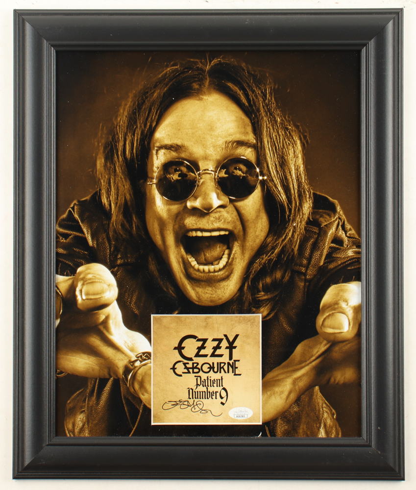 Ozzy Osbourne Signed Custom Framed "Patient Number 9" CD Album Insert Display (JSA) at PristineAuction.com Ozzy Osbourne Signed Custom Framed "Patient Number 9" CD Album Insert Display (JSA) at PristineAuction.com