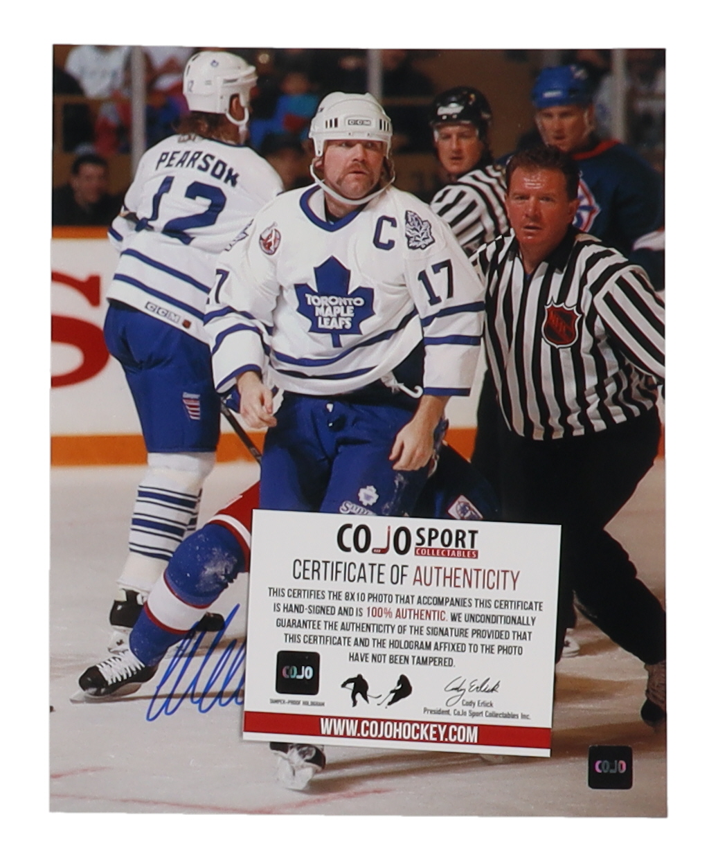 Wendel Clark Signed Maple Leafs 8x10 Photo (COJO) at PristineAuction.com Wendel Clark Signed Maple Leafs 8x10 Photo (COJO) at PristineAuction.com