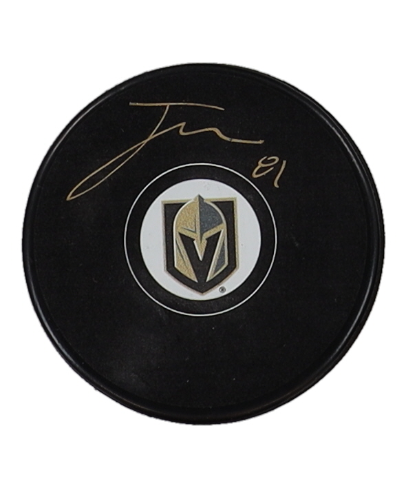 Jonathan Marchessault Signed Golden Knights Logo Hockey Puck (Fanatics) at PristineAuction.com Jonathan Marchessault Signed Golden Knights Logo Hockey Puck (Fanatics) at PristineAuction.com