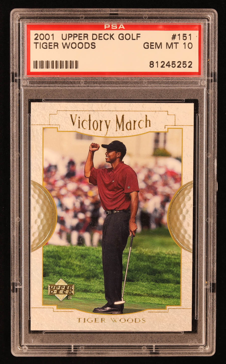 Tiger Woods 2001 Upper Deck #151 VM RC (PSA 10) at PristineAuction.com Tiger Woods 2001 Upper Deck #151 VM RC (PSA 10) at PristineAuction.com