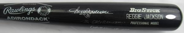 Reggie Jackson Signed Rawlings Baseball Bat Inscribed "Mr. October" & "October 18th, 1977" (Steiner) at PristineAuction.com Reggie Jackson Signed Rawlings Baseball Bat Inscribed "Mr. October" & "October 18th, 1977" (Steiner) at PristineAuction.com