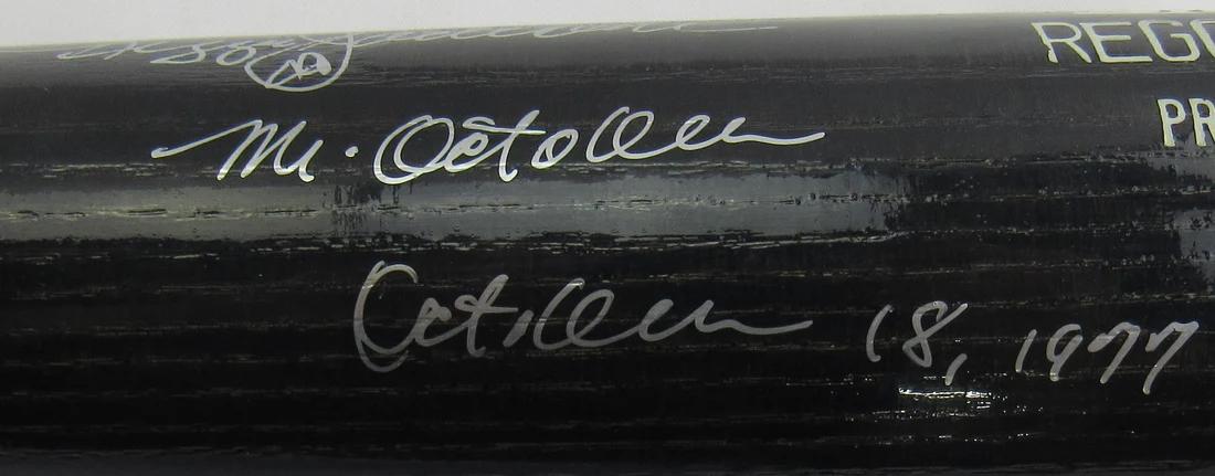 Reggie Jackson Signed Rawlings Baseball Bat Inscribed "Mr. October" & "October 18th, 1977" (Steiner) at PristineAuction.com Reggie Jackson Signed Rawlings Baseball Bat Inscribed "Mr. October" & "October 18th, 1977" (Steiner) at PristineAuction.com