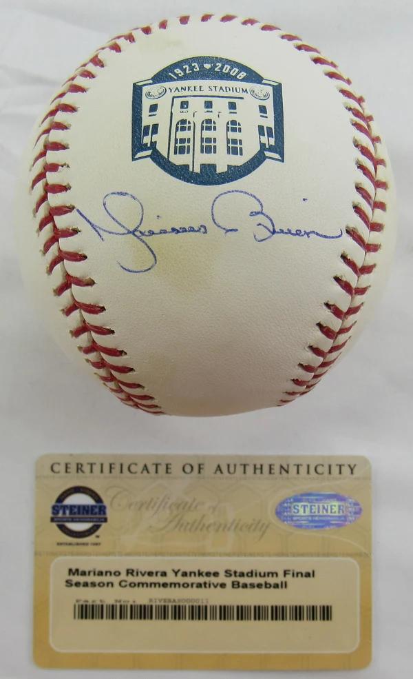 Mariano Rivera Signed OML Yankee Stadium Logo Baseball (Steiner) at PristineAuction.com Mariano Rivera Signed OML Yankee Stadium Logo Baseball (Steiner) at PristineAuction.com