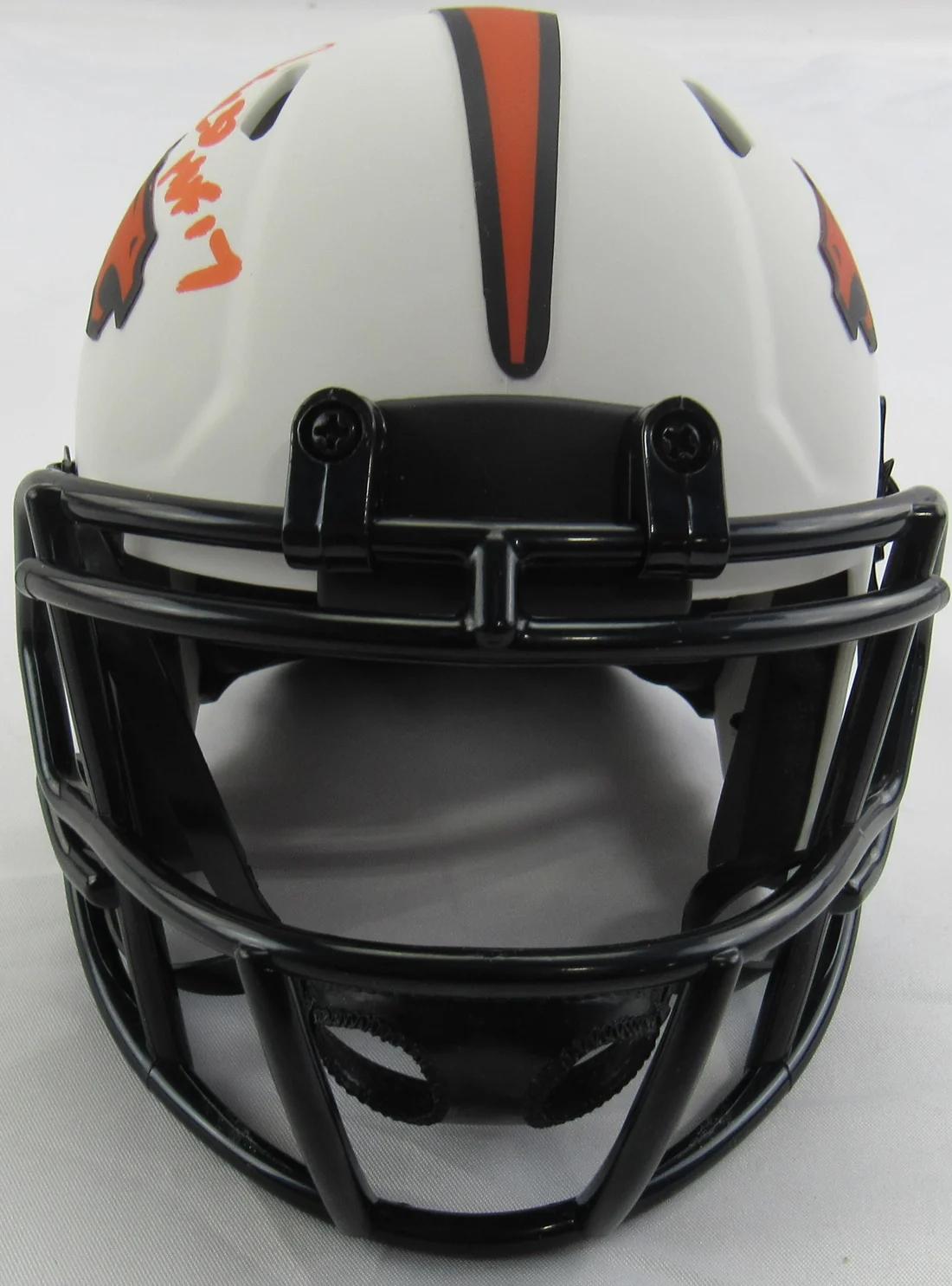 Terrell Davis Signed Broncos Lunar Eclipse Alternate Speed Mini Helmet Inscribed "HOF 17" (JSA) at PristineAuction.com Terrell Davis Signed Broncos Lunar Eclipse Alternate Speed Mini Helmet Inscribed "HOF 17" (JSA) at PristineAuction.com