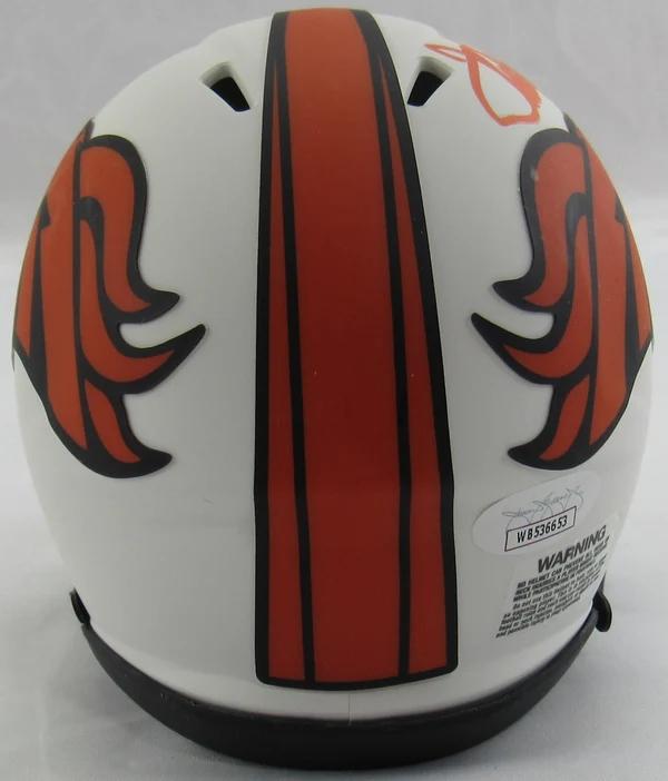 Terrell Davis Signed Broncos Lunar Eclipse Alternate Speed Mini Helmet Inscribed "HOF 17" (JSA) at PristineAuction.com Terrell Davis Signed Broncos Lunar Eclipse Alternate Speed Mini Helmet Inscribed "HOF 17" (JSA) at PristineAuction.com
