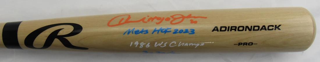 Howard Johnson Signed Rawlings Baseball Bat Inscribed "Mets HOF 2023", "1986 WS Champs" & "3x 30/30" (JSA) at PristineAuction.com Howard Johnson Signed Rawlings Baseball Bat Inscribed "Mets HOF 2023", "1986 WS Champs" & "3x 30/30" (JSA) at PristineAuction.com