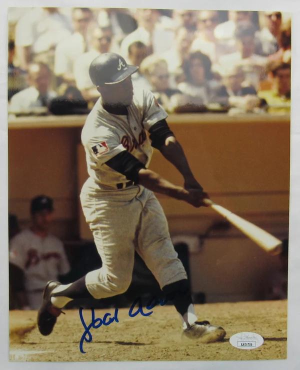 Hank Aaron Signed Braves 8x10 Photo (JSA) at PristineAuction.com Hank Aaron Signed Braves 8x10 Photo (JSA) at PristineAuction.com