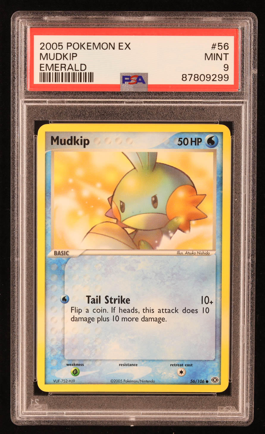 Mudkip 2005 Pokemon EX Emerald #56 (PSA 9) at PristineAuction.com Mudkip 2005 Pokemon EX Emerald #56 (PSA 9) at PristineAuction.com