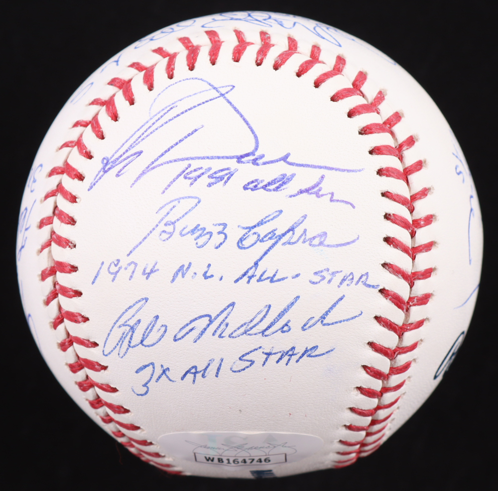 All-Star OML Baseball Signed By (10) with Bill Madlock, Benito Santiago, Doug Drabek, Jeff Burroughs With All-Star Inscriptions (JSA) at PristineAuction.com All-Star OML Baseball Signed By (10) with Bill Madlock, Benito Santiago, Doug Drabek, Jeff Burroughs With All-Star Inscriptions (JSA) at PristineAuction.com