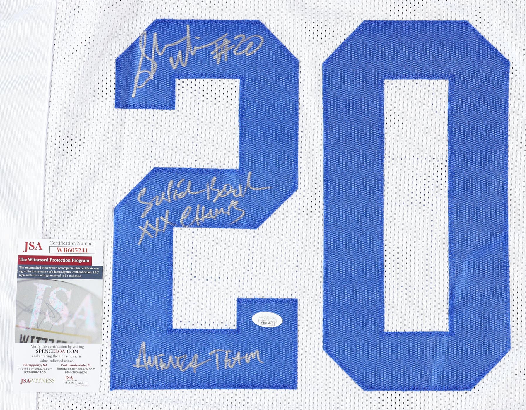 Sherman Williams Signed Jersey Inscribed "Super Bowl XXX Champs" & "America Team" (JSA) at PristineAuction.com Sherman Williams Signed Jersey Inscribed "Super Bowl XXX Champs" & "America Team" (JSA) at PristineAuction.com